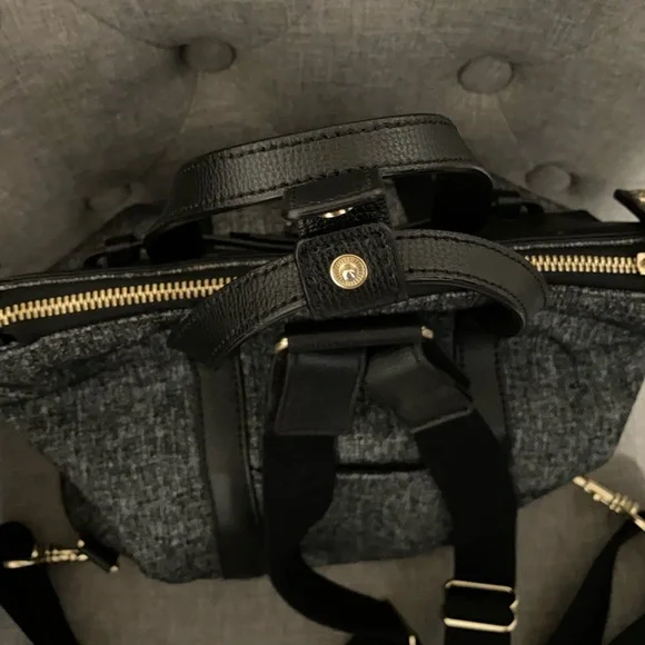 Henri Bendel Mini Jetsetter Black Canvas Multi - Picture 3 of 9